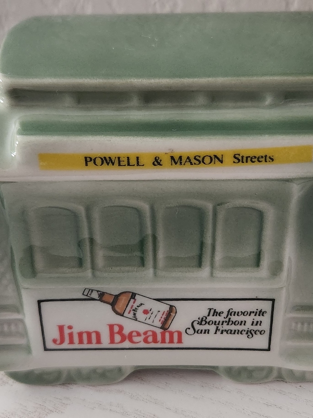 Vintage 1968 Jim Beam San Francisco Cable Car Trolley Decanter - Empty 